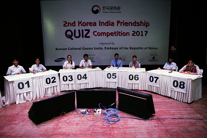 The grand finale of the second Korea-India Friendship Quiz Competition 2017 takes place in New Delhi on May 4. More than 16,000 students participated in the competition.